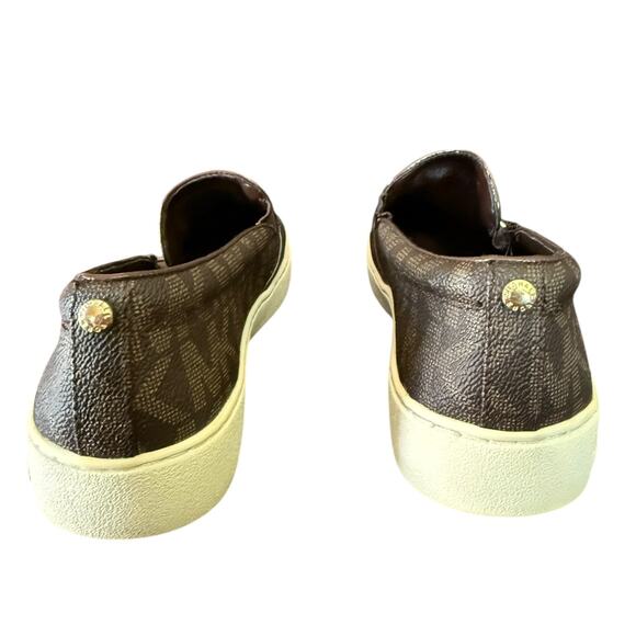Michael Kors Brown MK Monogram Slip On Loafers Size 8 - Picture 5 of 7